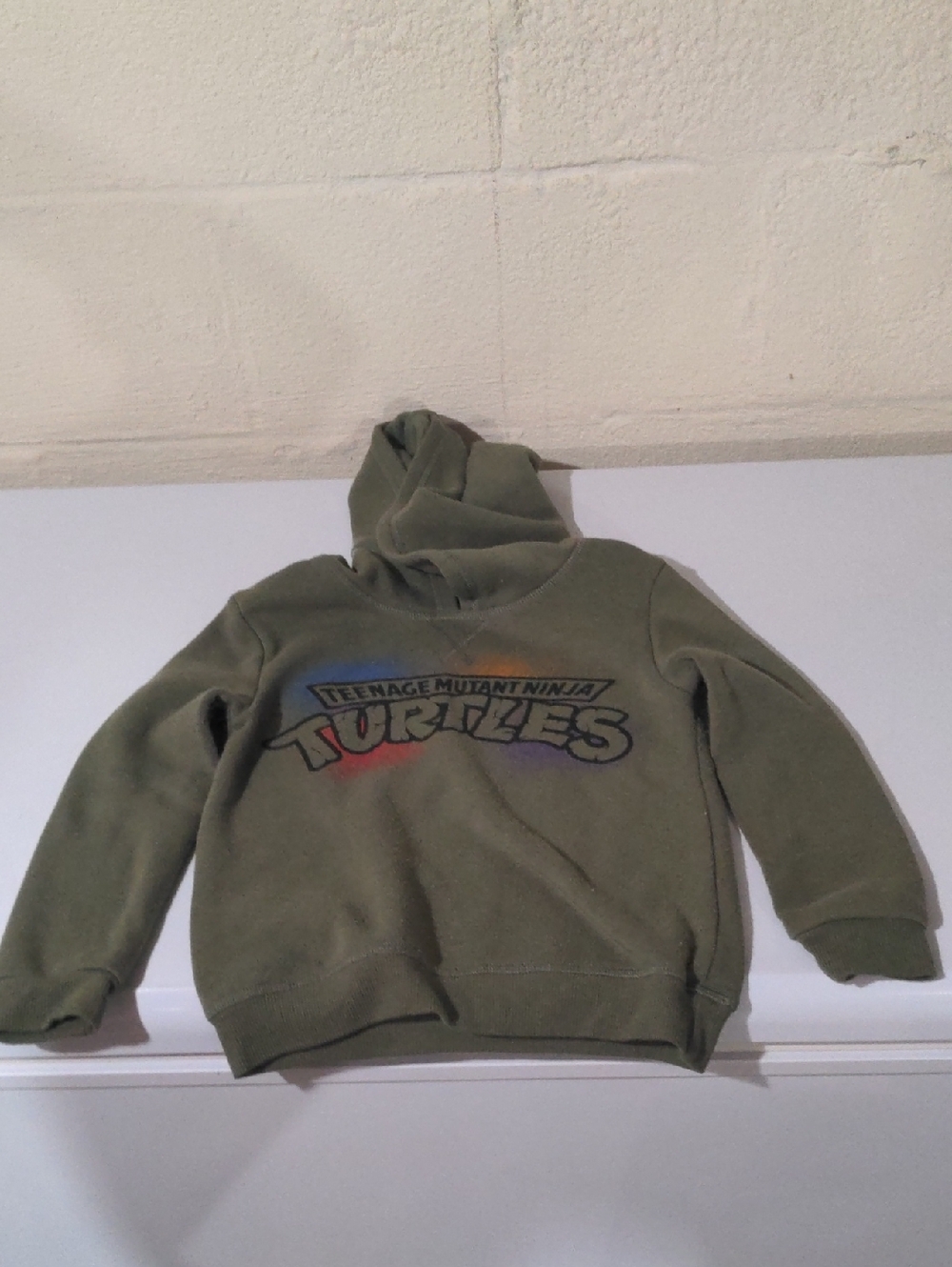 Nickelodeon Olive Green TMNT Kids Hoodie Teenage Mutant Ninja Turtles Pullover